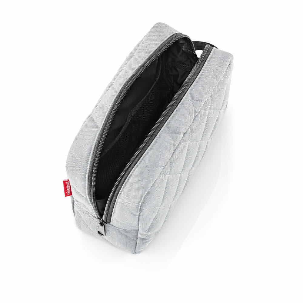 reisenthel cosmeticpouch M, Kulturbeutel, Kosmetiktasche, Rhombus Light Grey, 3 L, BH7060