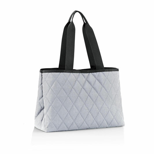 reisenthel classic shopper L, Einkaufstasche, Tragetasche, Rhombus Light Grey, 12 L, DK7060