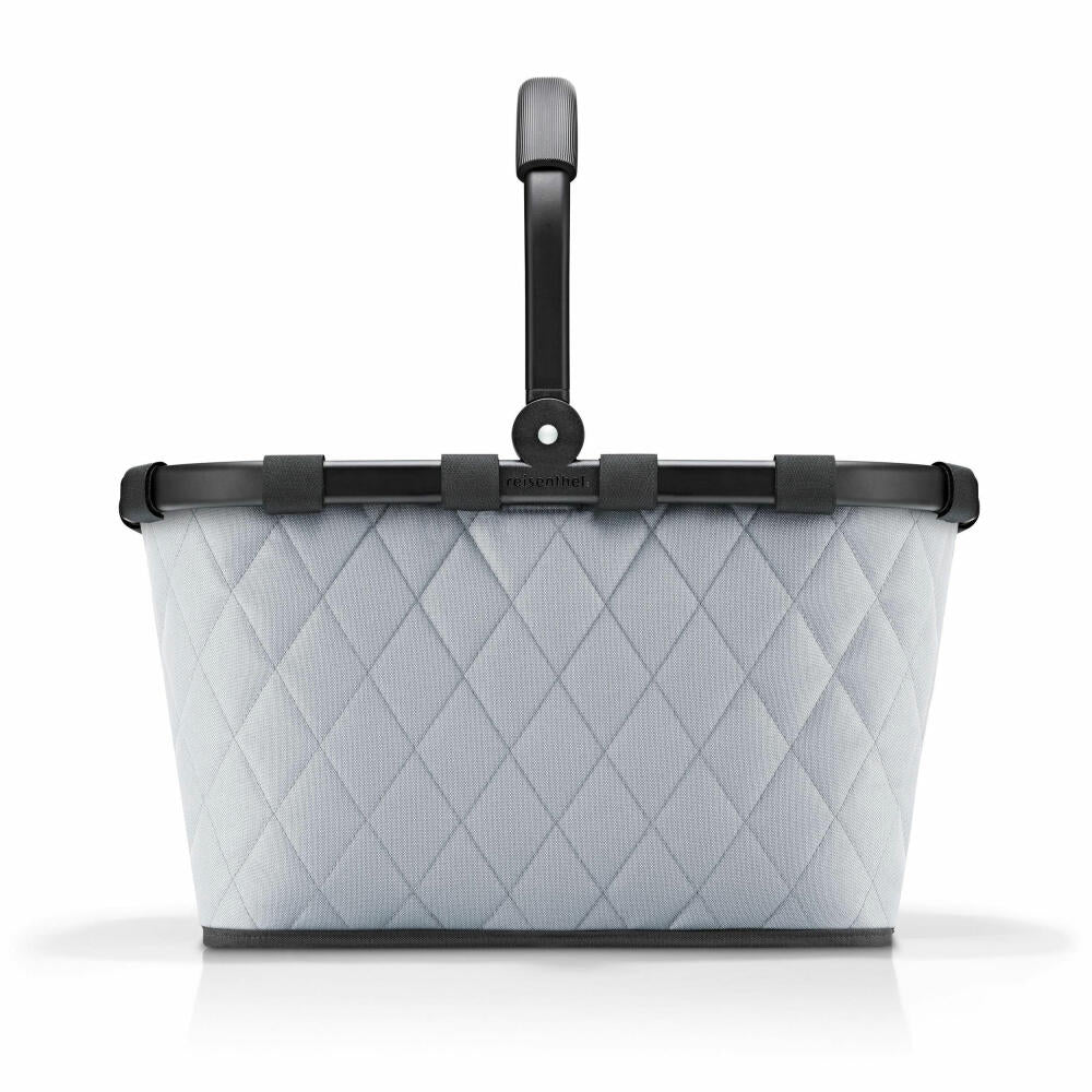 reisenthel carrybag, shopping basket, picnic basket, carrying bag, Frame Rhombus Light Grey, 22 L, BK7062