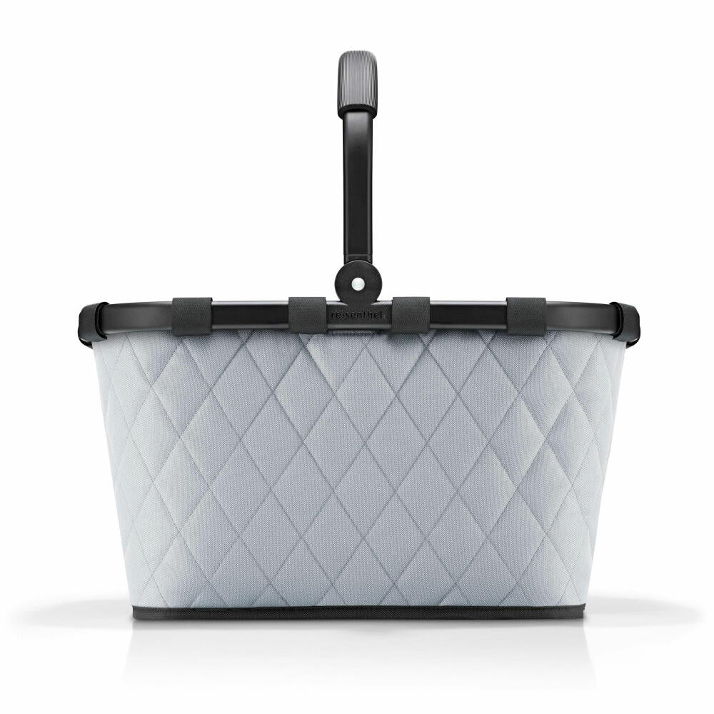 reisenthel carrybag, shopping basket, picnic basket, carrying bag, Frame Rhombus Light Grey, 22 L, BK7062