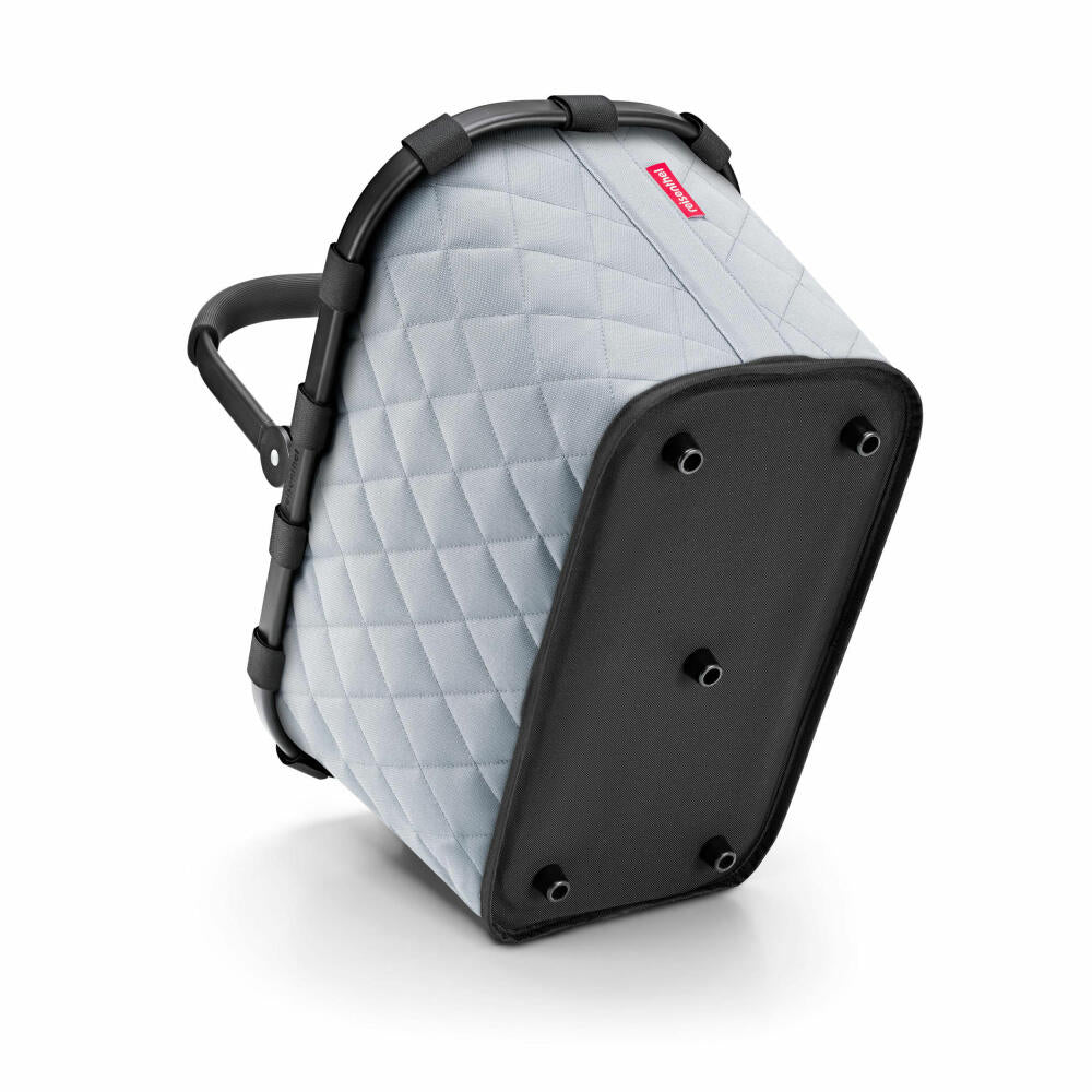 reisenthel carrybag, shopping basket, picnic basket, carrying bag, Frame Rhombus Light Grey, 22 L, BK7062