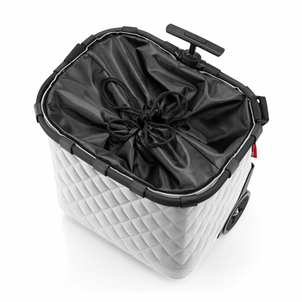 reisenthel carrycruiser, Einkaufstrolley, Einkaufskorb mit Rollen, Frame Rhombus Light Grey, 40 L, OE7062