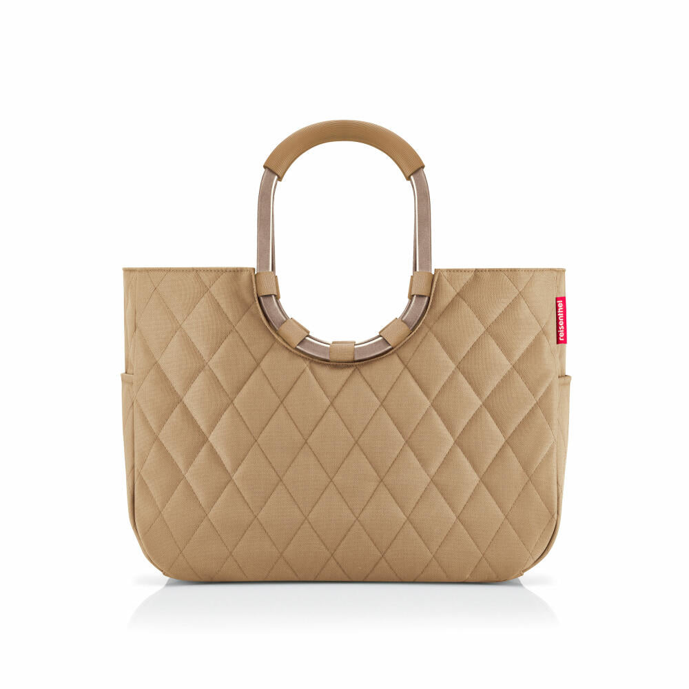 reisenthel loopshopper L, Einkaufstasche, Shopper, Tragetasche, Tasche, Frame rhombus ginger, 25 L, OR6046