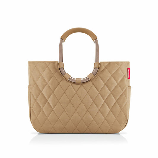 reisenthel loopshopper L, Einkaufstasche, Shopper, Tragetasche, Tasche, Frame rhombus ginger, 25 L, OR6046
