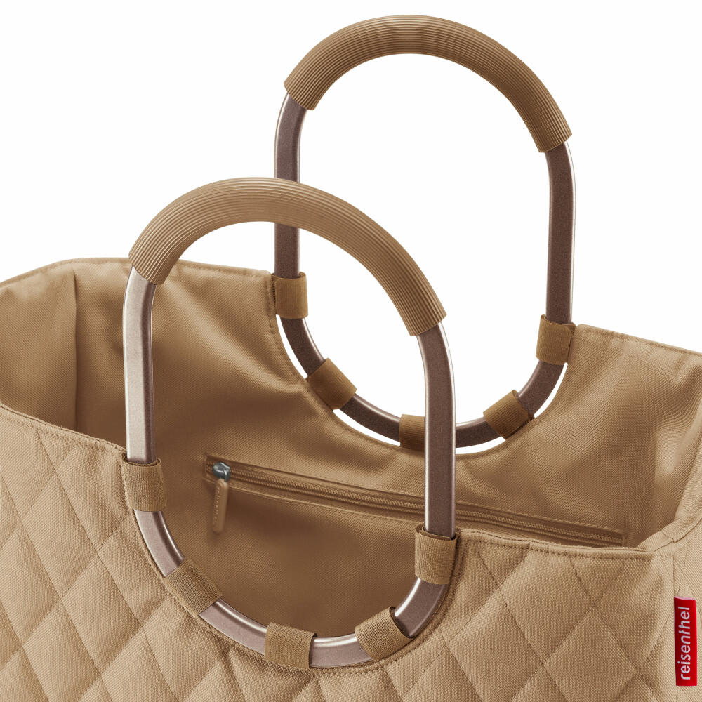 reisenthel loopshopper L, Einkaufstasche, Shopper, Tragetasche, Tasche, Frame rhombus ginger, 25 L, OR6046