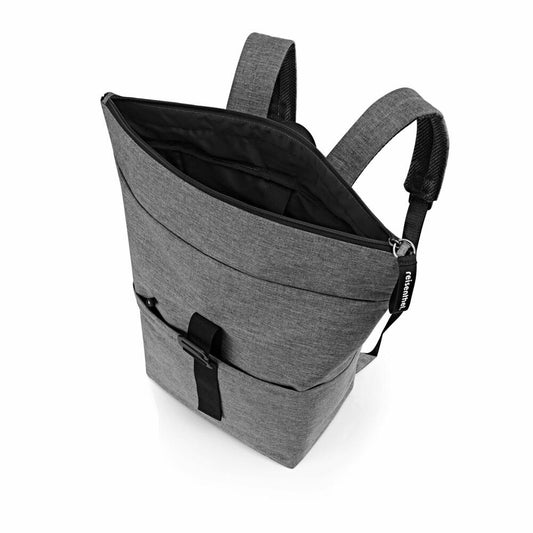 reisenthel rolltop backpack, hand luggage backpack, travel bag, Twist Silver, 22 L, EK7052