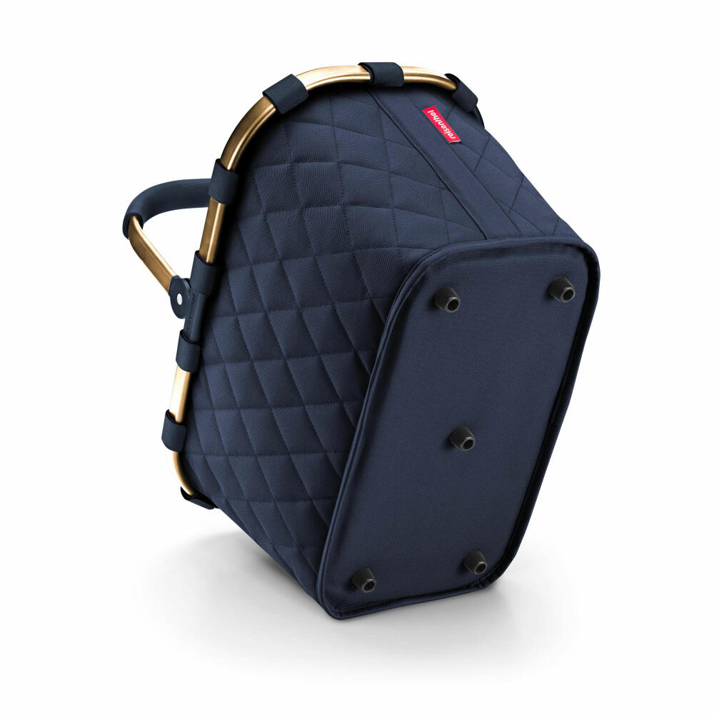 reisenthel carrybag, Einkaufskorb, Picknickkorb, Tragetasche, Frame Rhombus Midnight Gold, 22 L, BK4111