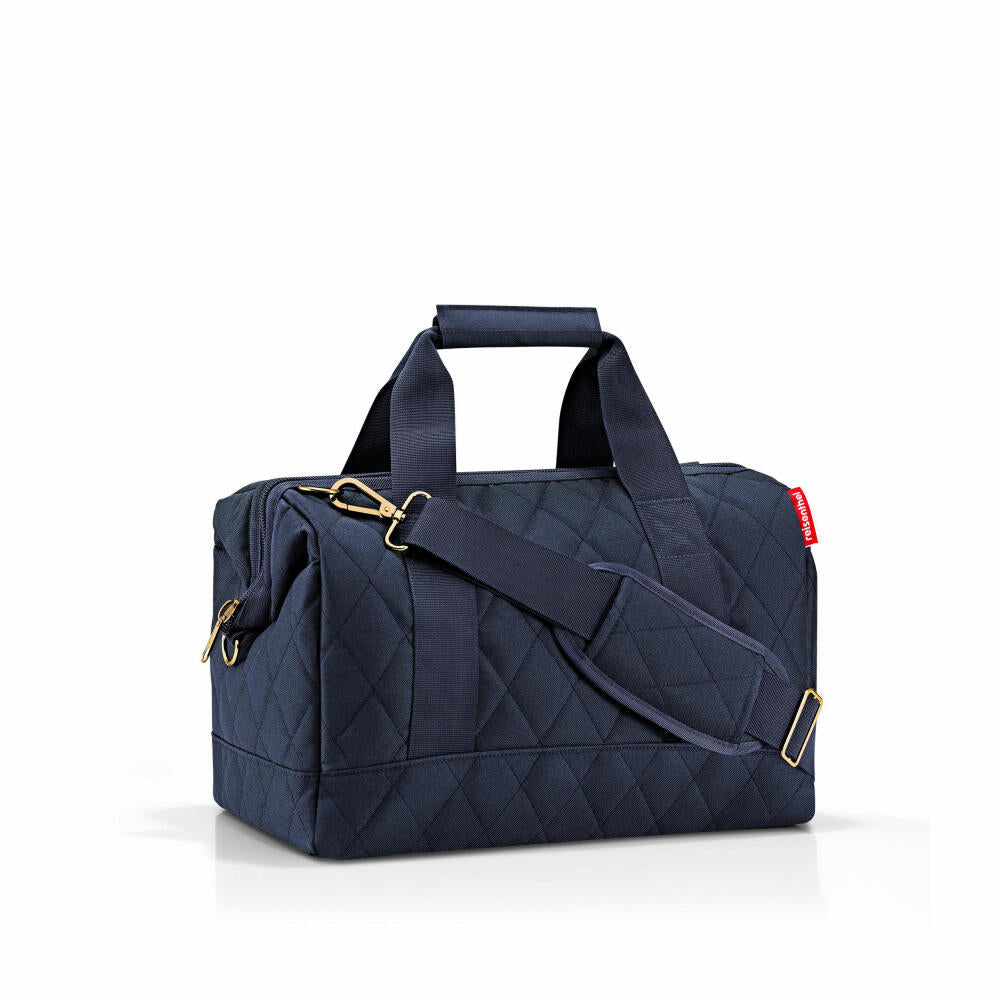 reisenthel allrounder M, Reisetasche, Sporttasche, Schultertasche, Rhombus Midnight Gold, 18 L, MS4110
