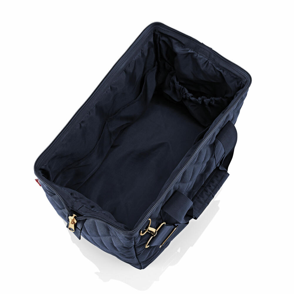 reisenthel allrounder M, Reisetasche, Sporttasche, Schultertasche, Rhombus Midnight Gold, 18 L, MS4110