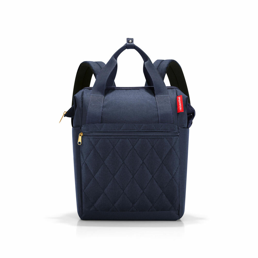 reisenthel allrounder R, Rucksack, Freizeittasche, Reisetasche, Rhombus Midnight Gold, 12 L, JR4110