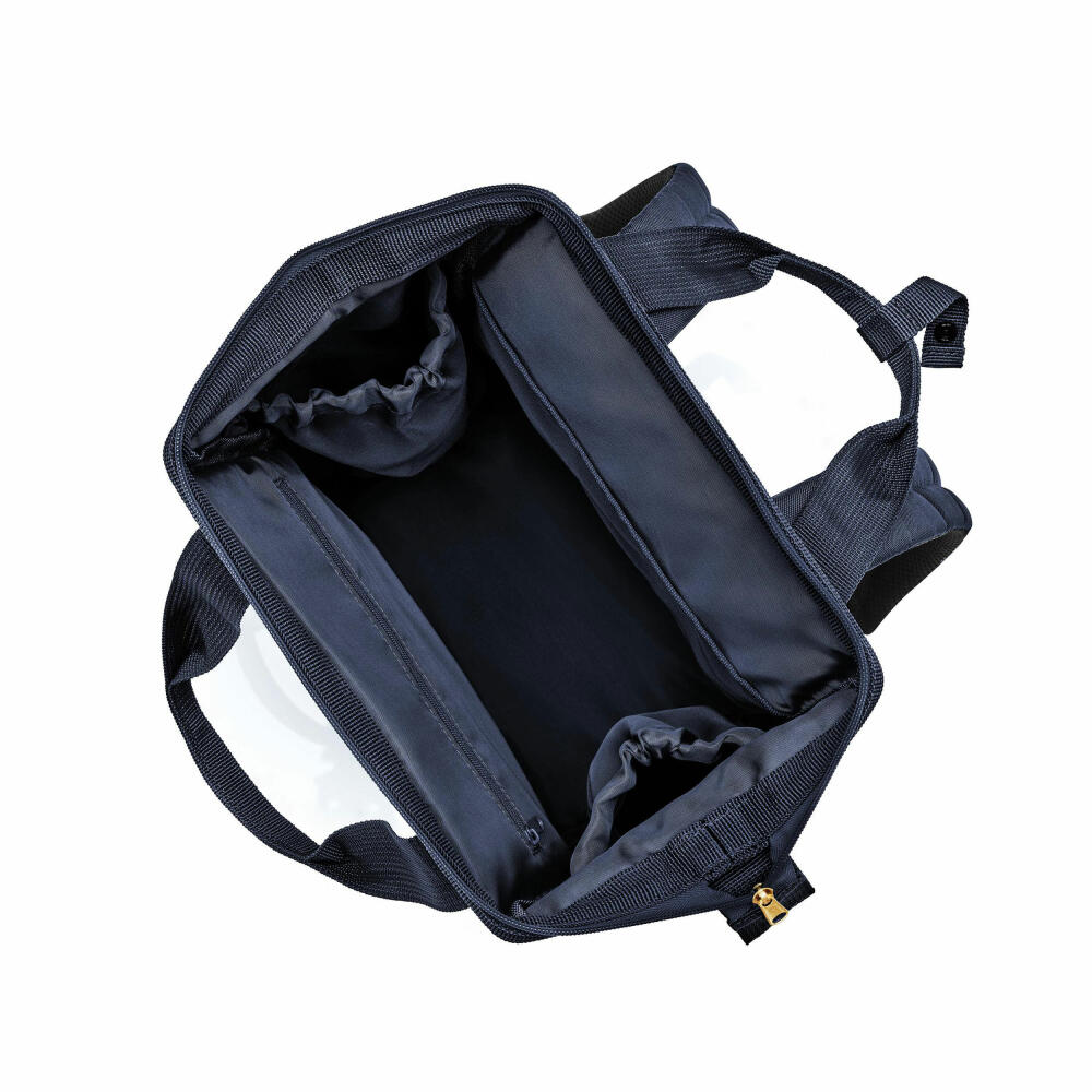 reisenthel allrounder R, Rucksack, Freizeittasche, Reisetasche, Rhombus Midnight Gold, 12 L, JR4110