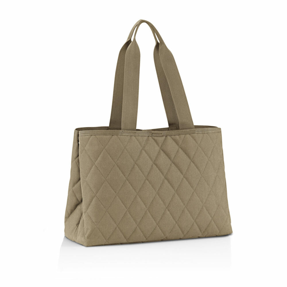reisenthel classic shopper L, Einkaufstasche, Tragetasche, Rhombus Olive, 12 L, DK5046