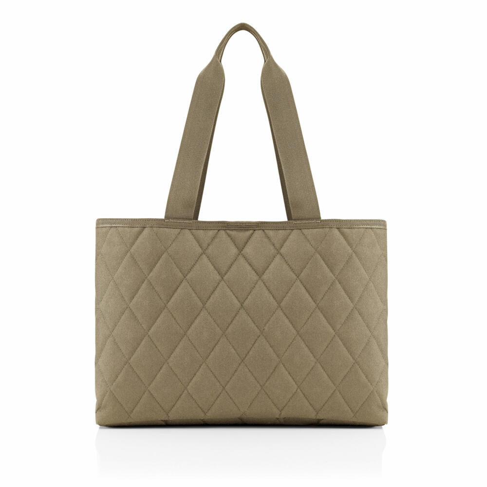 reisenthel classic shopper L, Einkaufstasche, Tragetasche, Rhombus Olive, 12 L, DK5046