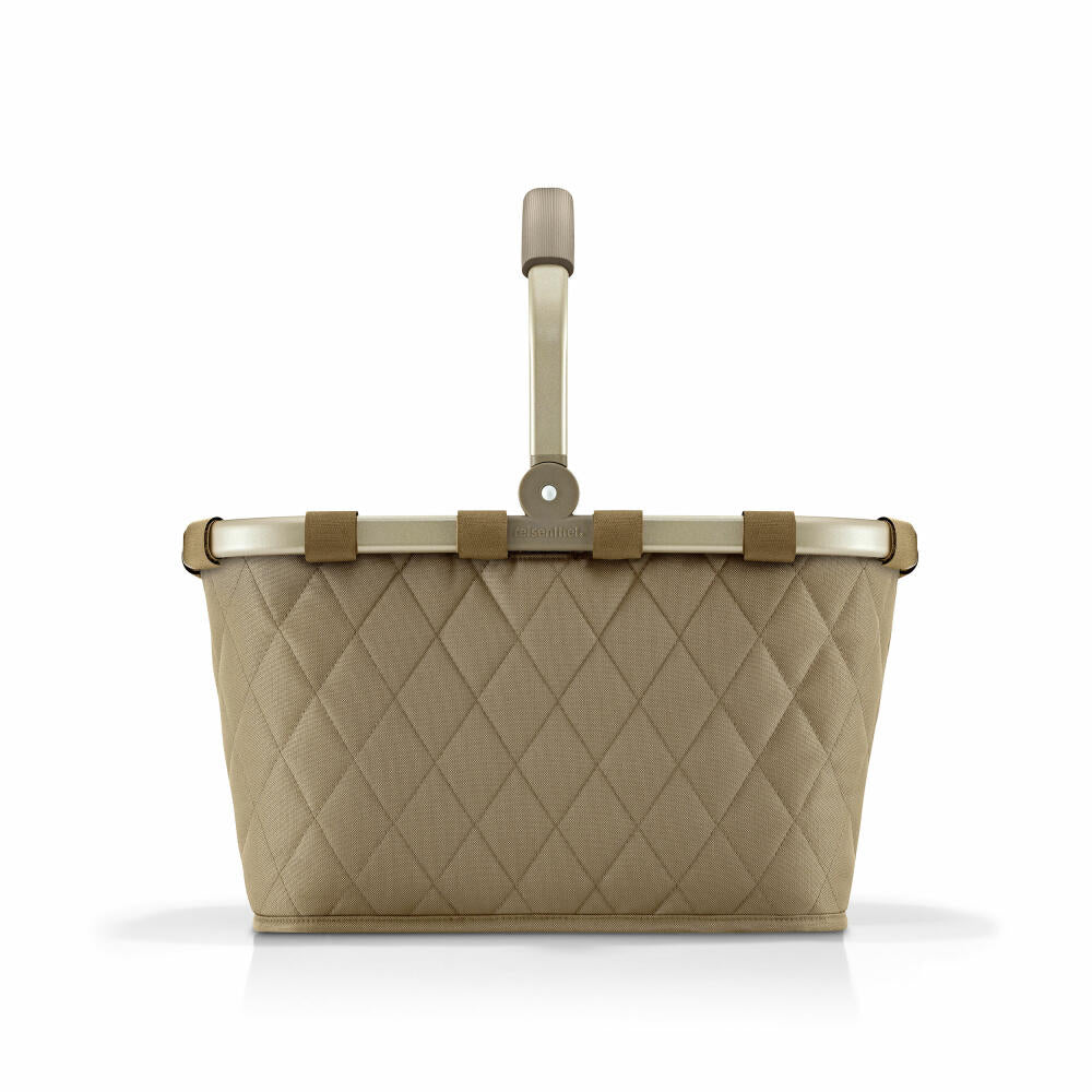 reisenthel carrybag, Einkaufskorb, Picknickkorb, Frame Rhombus Olive, 22 L, BK5047
