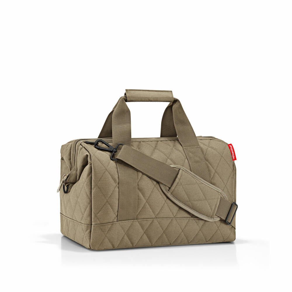 reisenthel allrounder M, travel bag, sports bag, Rhombus Olive, 18 L, MS5046