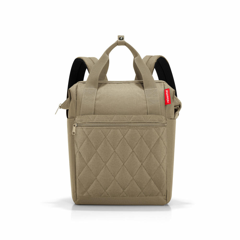 reisenthel allrounder R, travel bag, backpack, Rhombus Olive, 12 L, JR5046