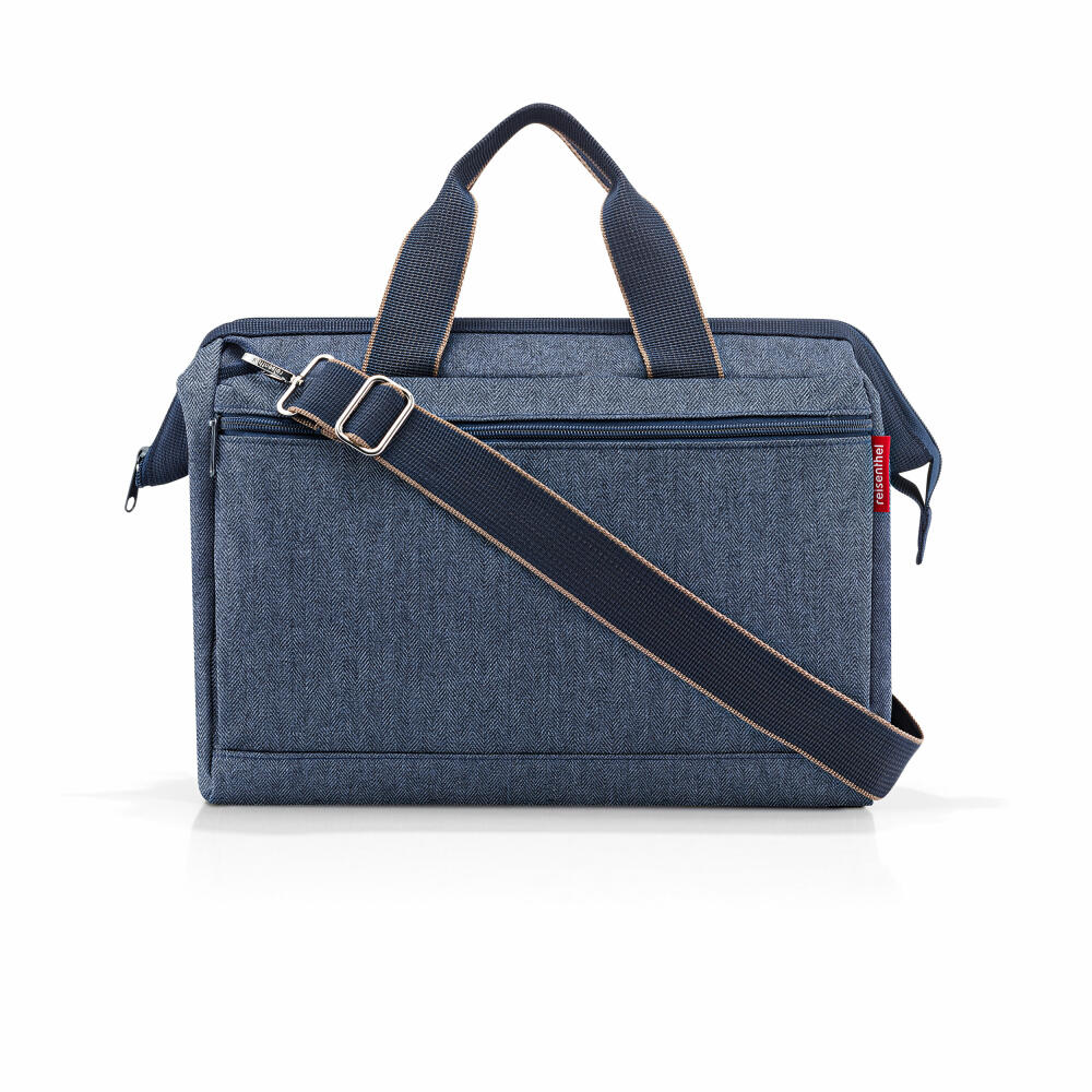reisenthel allrounder S pocket, travel bag, Herringbone Dark Blue, 11 L, MO4113