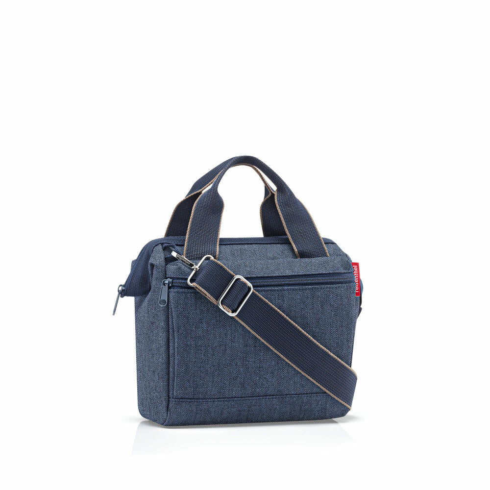 reisenthel allrounder cross, crossbody travel bag, Herringbone Dark Blue, 4 L, MQ4113