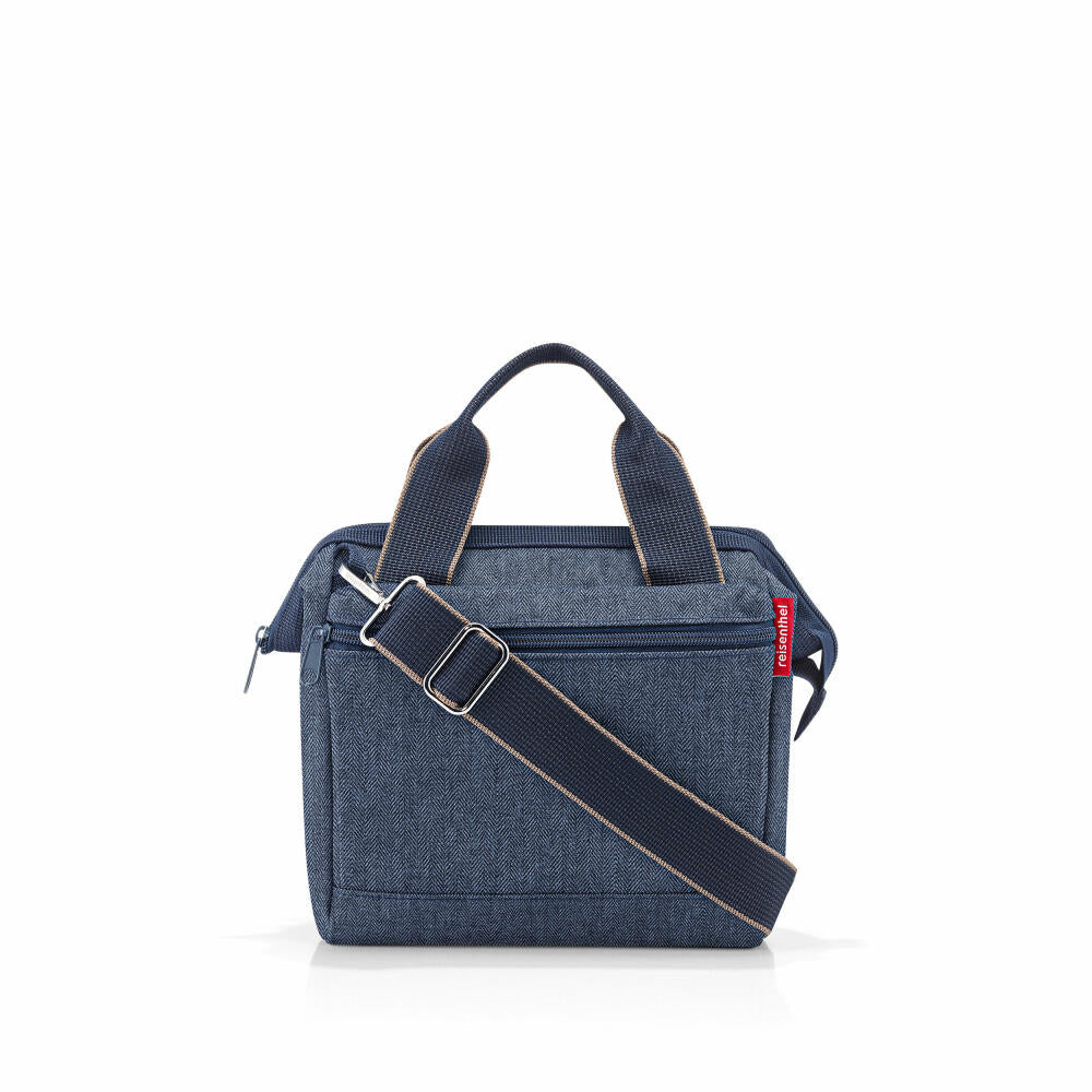 reisenthel allrounder cross, crossbody travel bag, Herringbone Dark Blue, 4 L, MQ4113