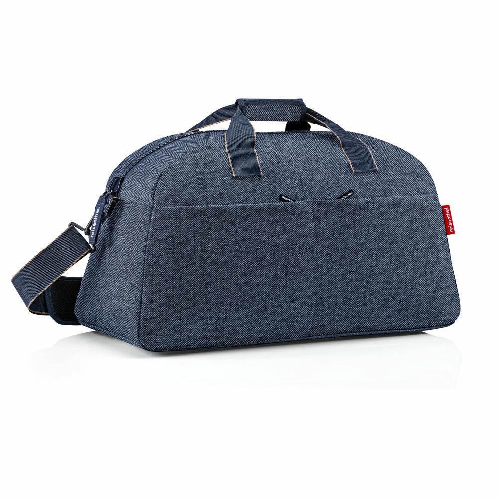 reisenthel overnighter, Reisetasche, Tragetasche, Herringbone Dark Blue, 45 L, BS4113