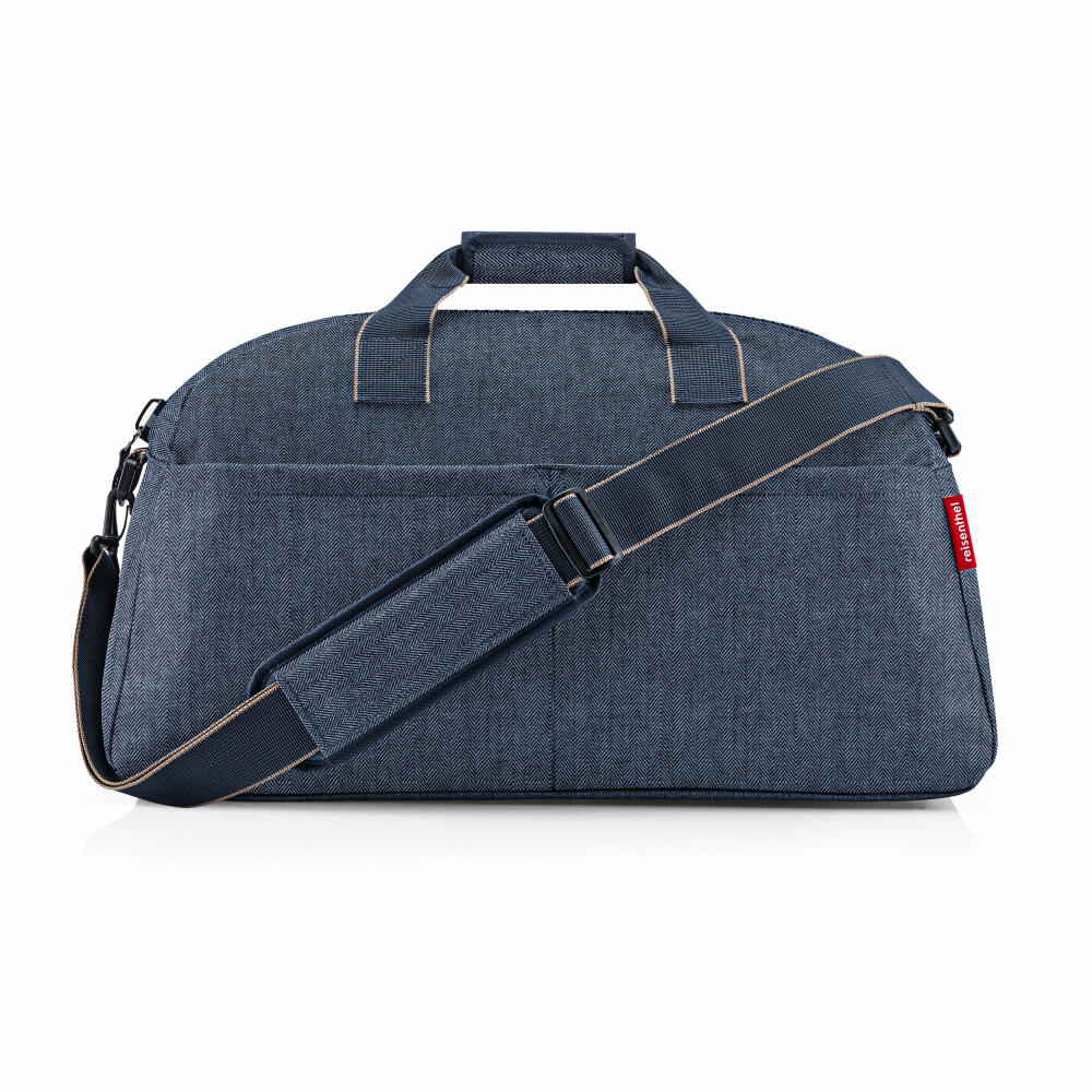 reisenthel overnighter, Reisetasche, Tragetasche, Herringbone Dark Blue, 45 L, BS4113