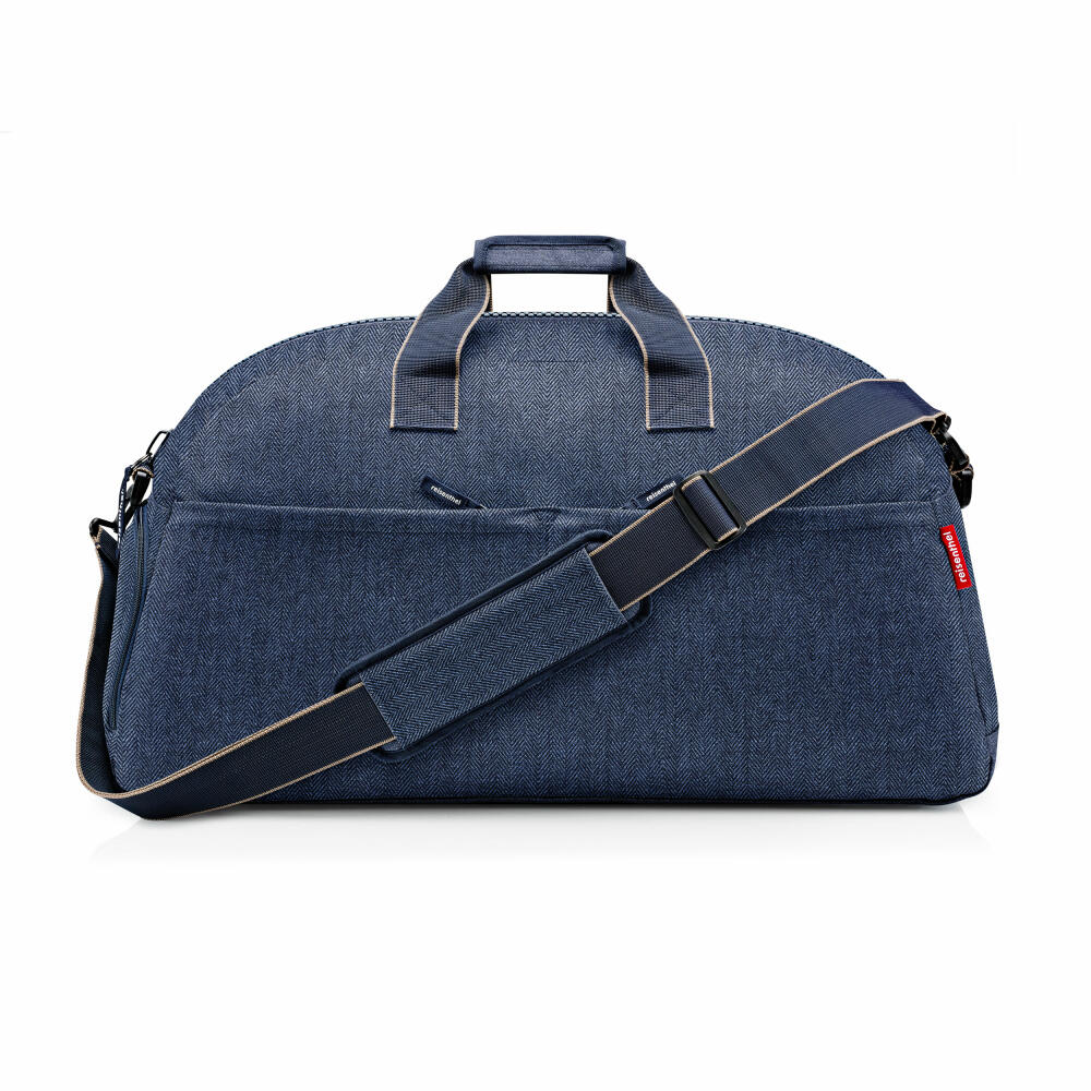 reisenthel overnighter plus, travel bag, carrying bag, Herringbone Dark Blue, 50 L, DM4113