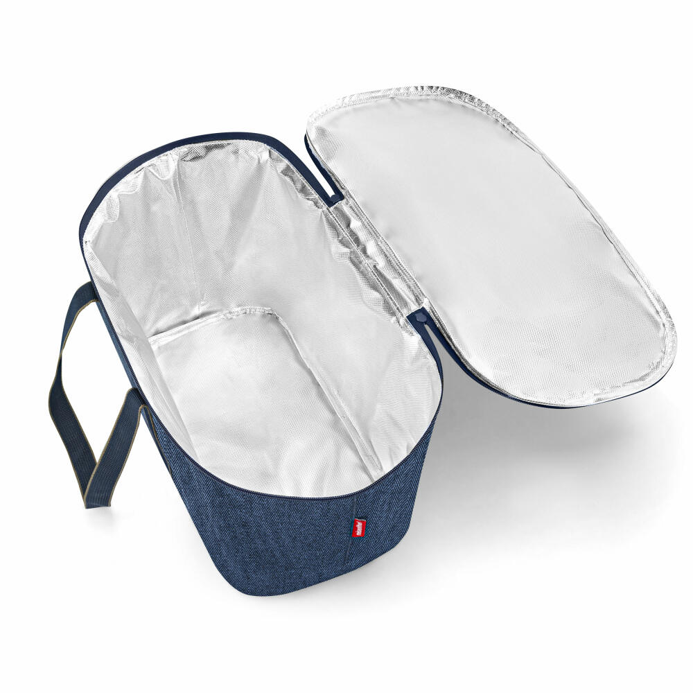 reisenthel coolerbag, insulated bag, shopping bag, Herringbone Dark Blue, 20 L, UH4113
