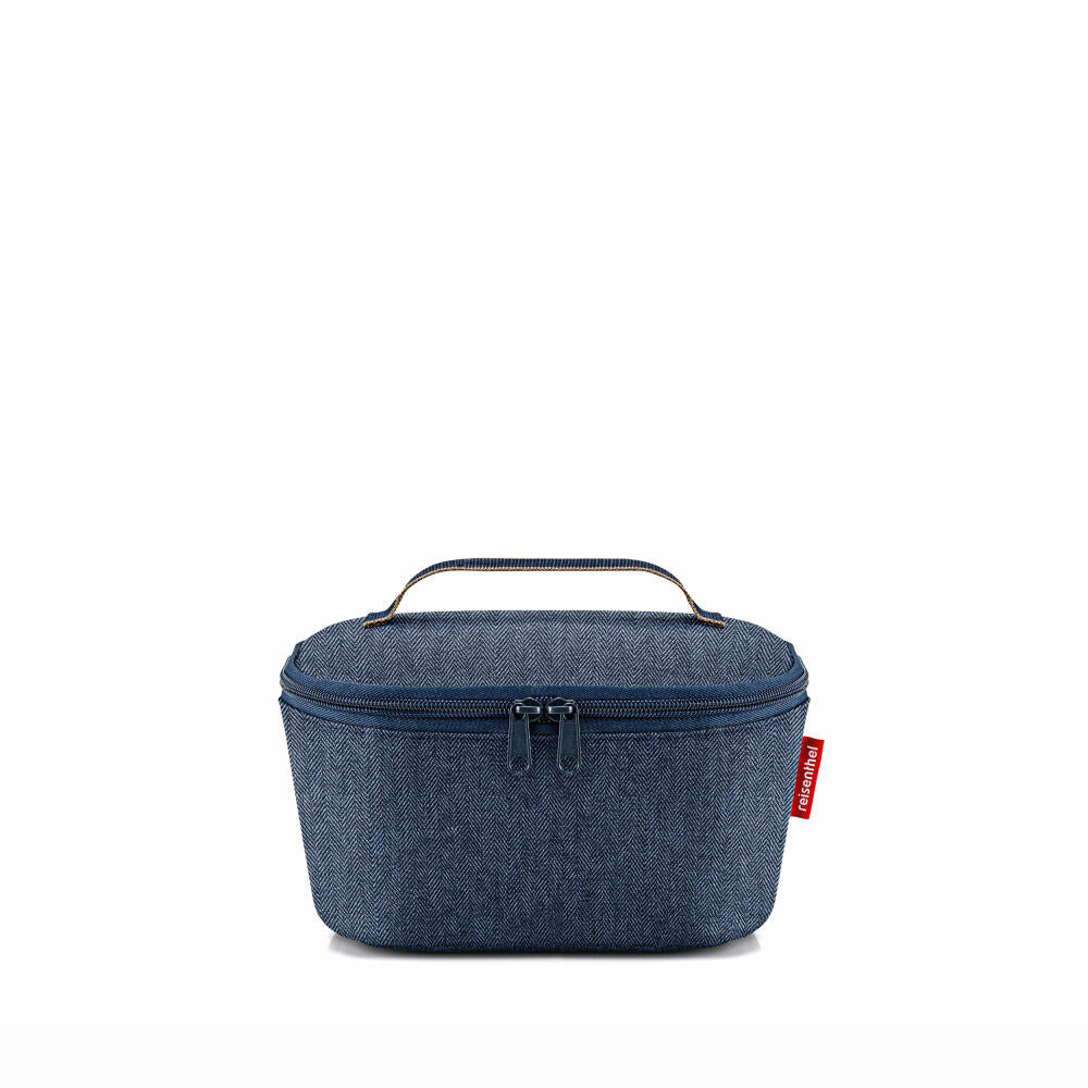 reisenthel coolerbag S pocket, insulated bag, Herringbone Dark Blue, 2.5 L, LG4113