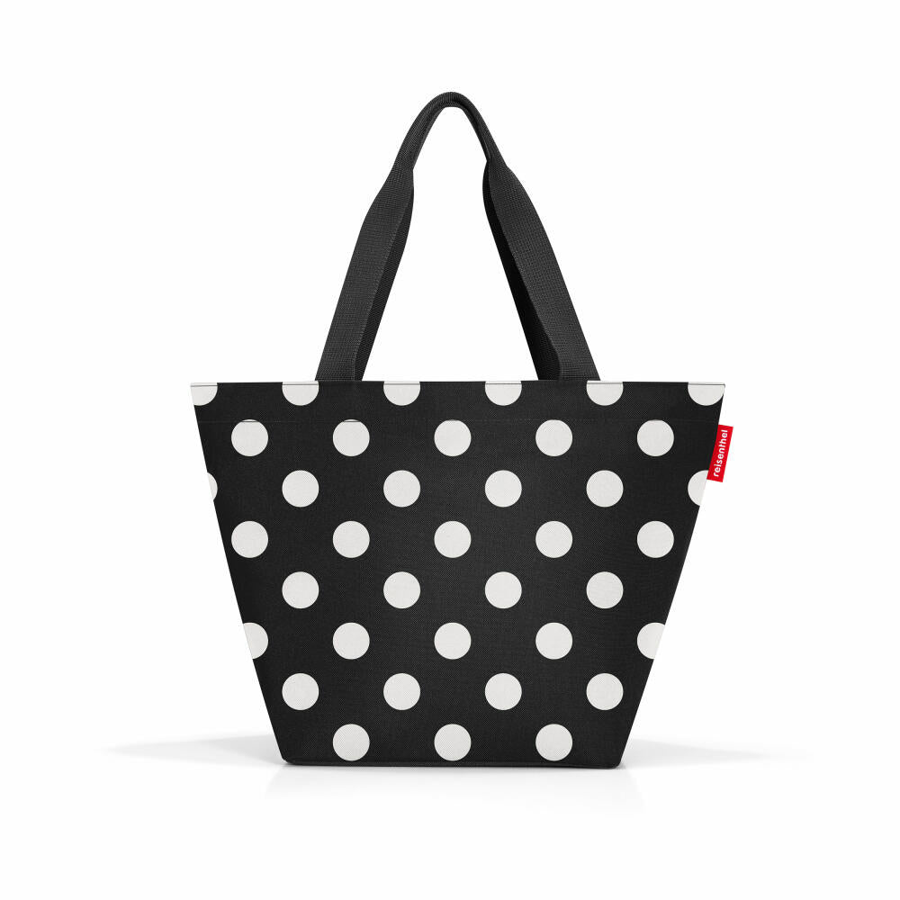 reisenthel shopper M, shopping bag, carrying bag, bag, Dots White, 15 L, ZS7073