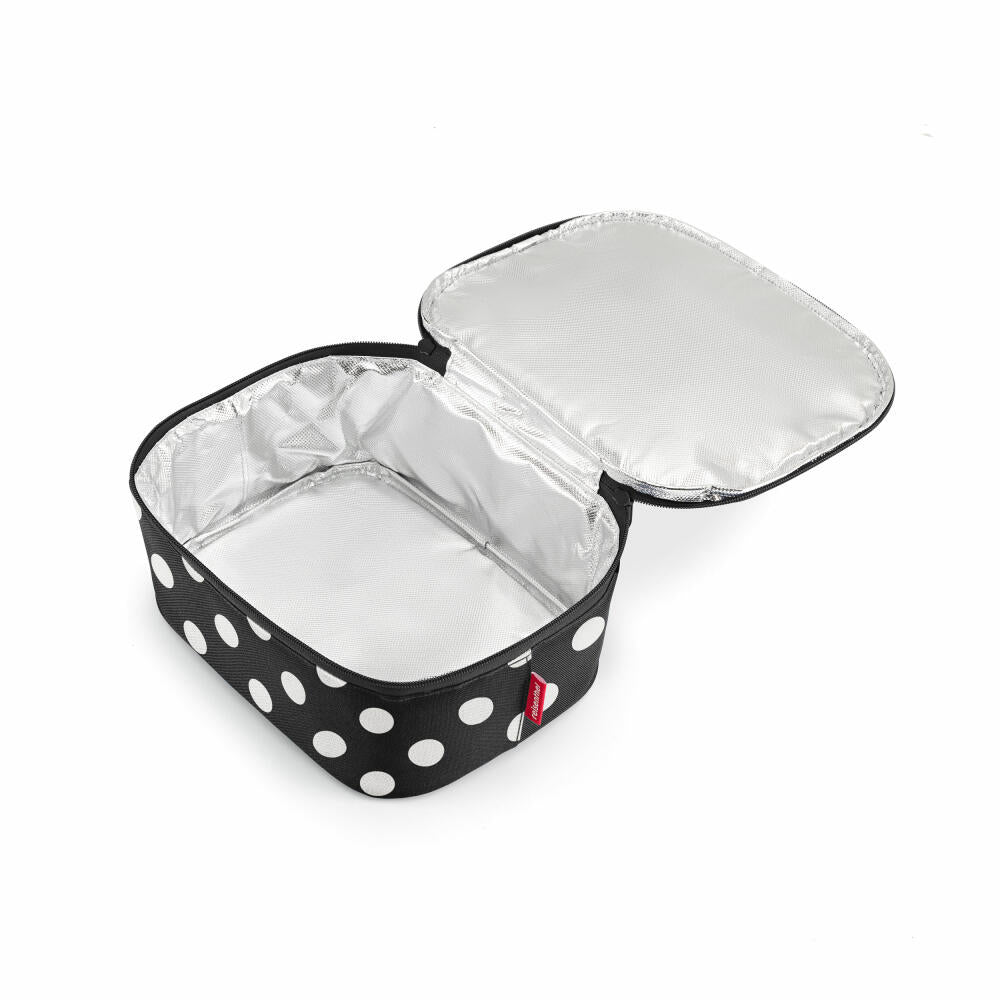 reisenthel coolerbag M pocket, Kühltasche, Isolierte Tasche, Thermotasche, Dots White, 4.5 L, LF7073
