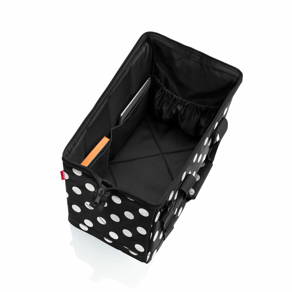 reisenthel allrounder L, travel bag, sports bag, doctor's bag, bag, polyester fabric, Dots White, 30 L, MT7073