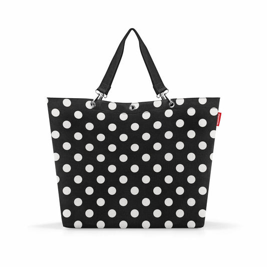 reisenthel shopper XL, Einkaufstasche, Tragetasche, Strandtasche, Tasche, Dots White, 35 L, ZU7073