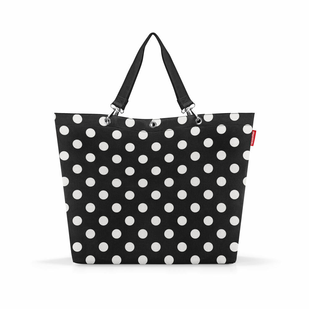 reisenthel shopper XL, Einkaufstasche, Tragetasche, Strandtasche, Tasche, Dots White, 35 L, ZU7073