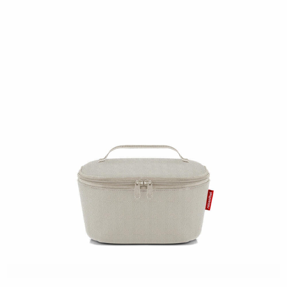 reisenthel coolerbag S pocket, cooler bag, insulated bag, thermal bag, Herringbone Sand, 2.5 L, LG6049