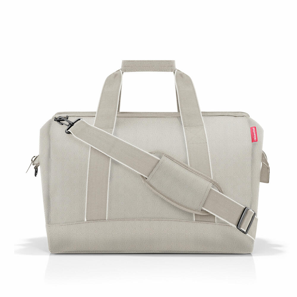 reisenthel allrounder L, travel bag, sports bag, doctor's bag, bag, polyester fabric, Herringbone Sand, 30 L, MT6049