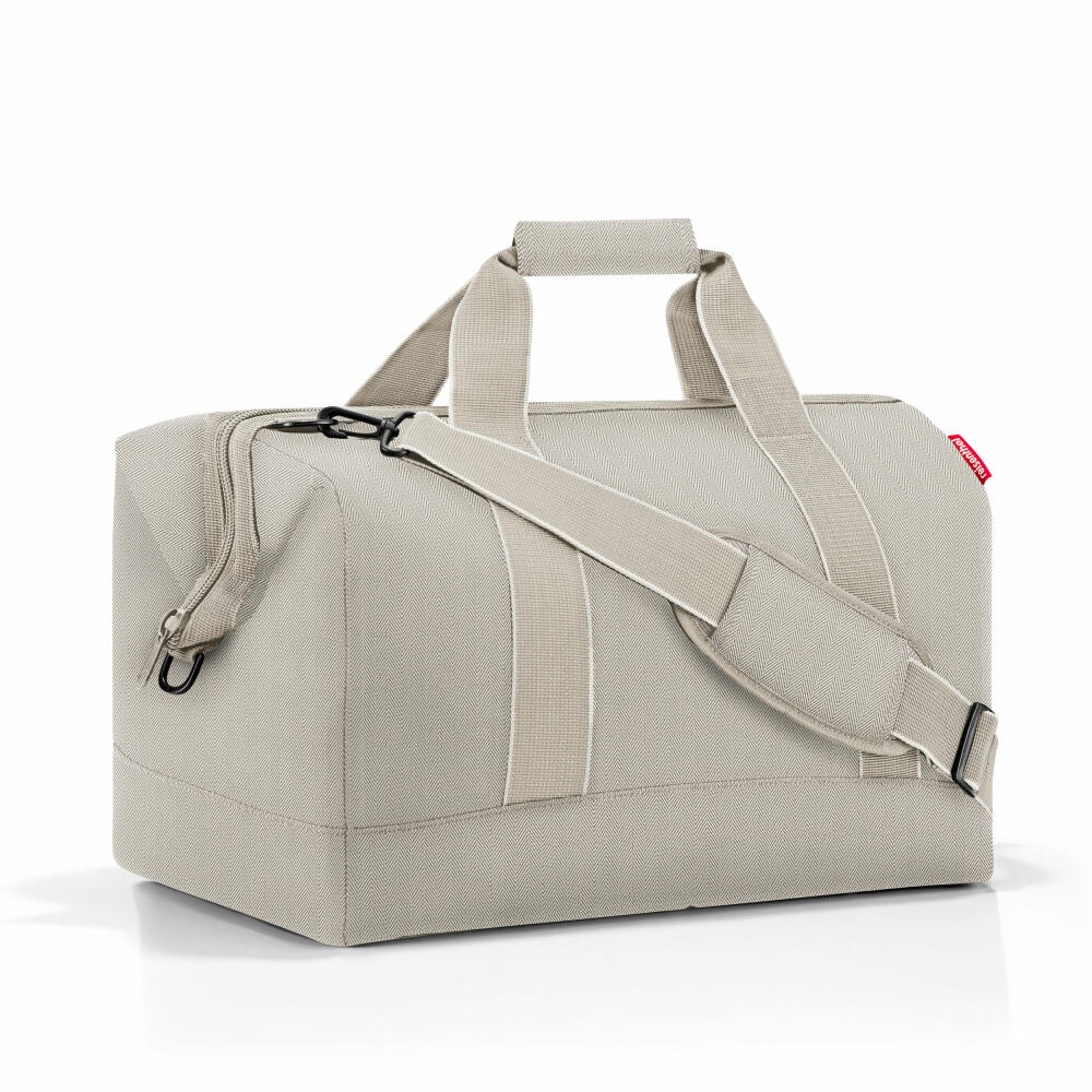 reisenthel allrounder L, travel bag, sports bag, doctor's bag, bag, polyester fabric, Herringbone Sand, 30 L, MT6049