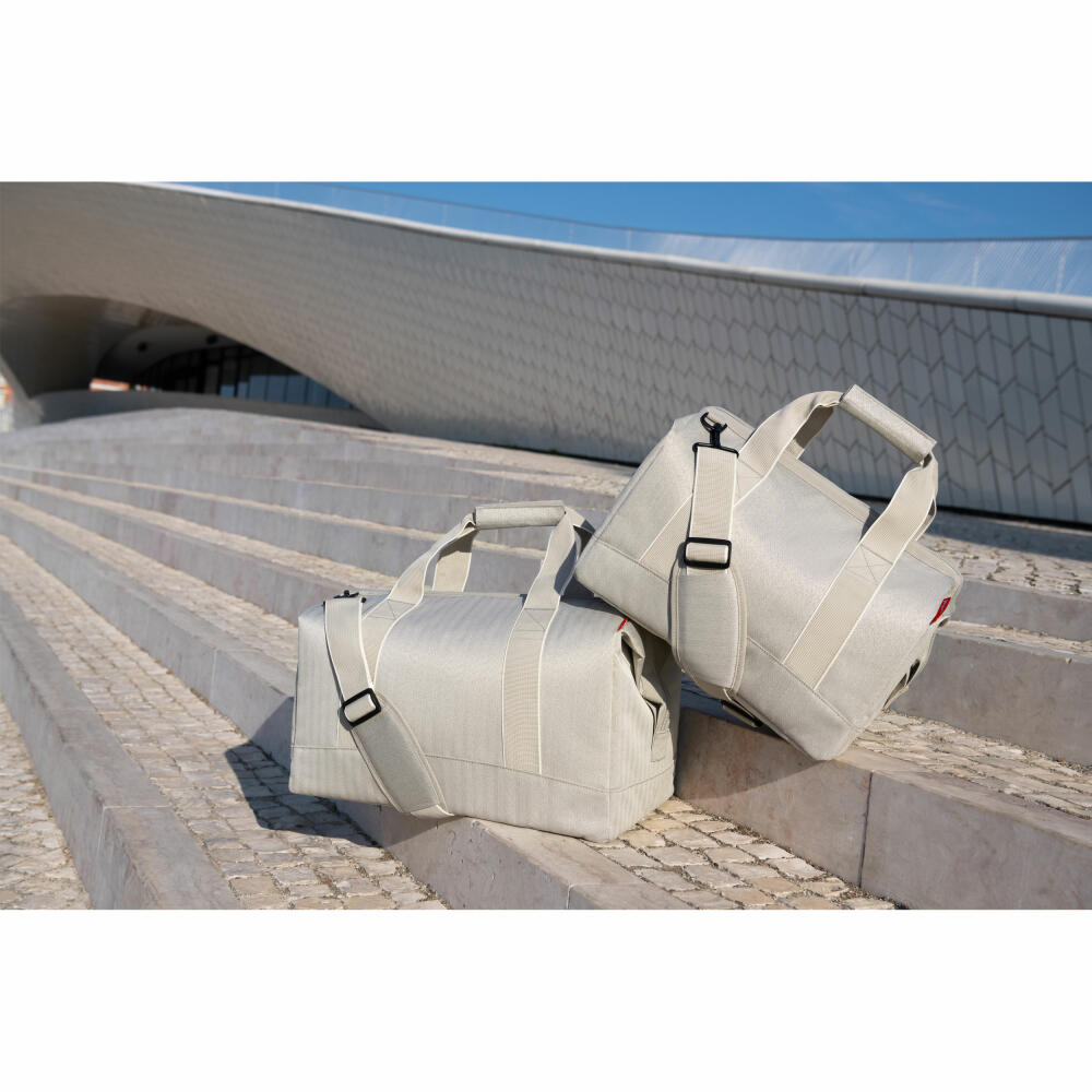 reisenthel allrounder L, travel bag, sports bag, doctor's bag, bag, polyester fabric, Herringbone Sand, 30 L, MT6049