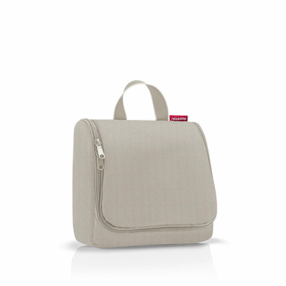 reisenthel toiletbag, toiletry bag, cosmetic bag, wash bag, Herringbone Sand, 3 L, WH6049