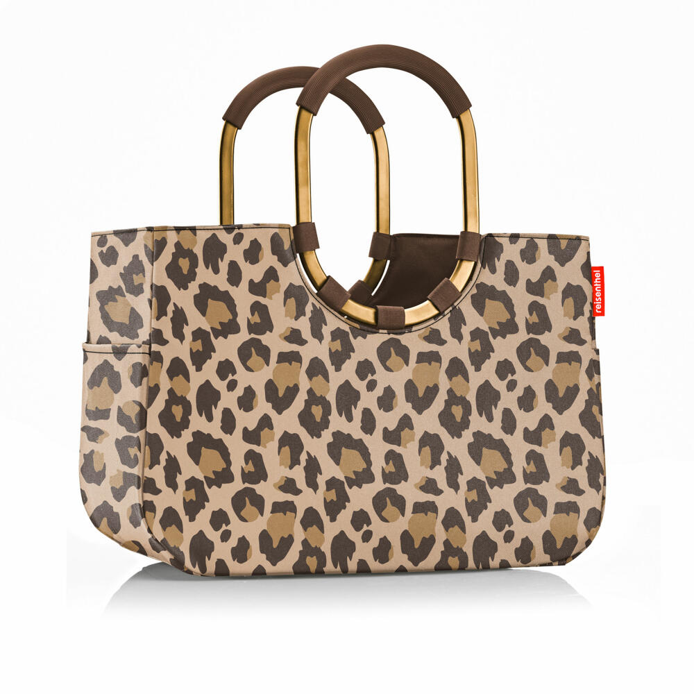 reisenthel loopshopper L, shopping bag, recycled PET, Frame Leo Macchiato, 25 L, OR6047