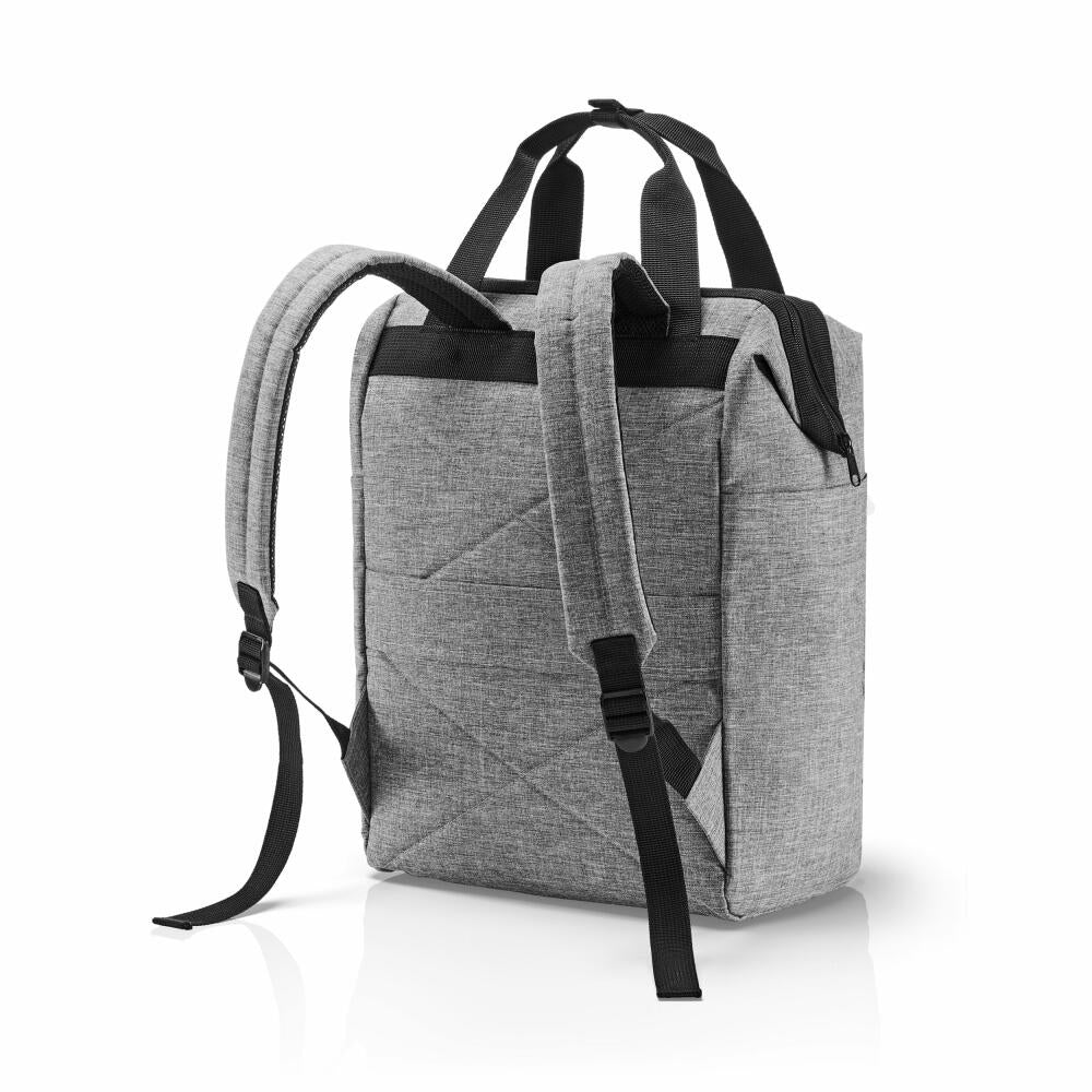 reisenthel allrounder R Large,, backpack, carrying bag, bag, polyester fabric, Twist Silver, 23 L, JS7052