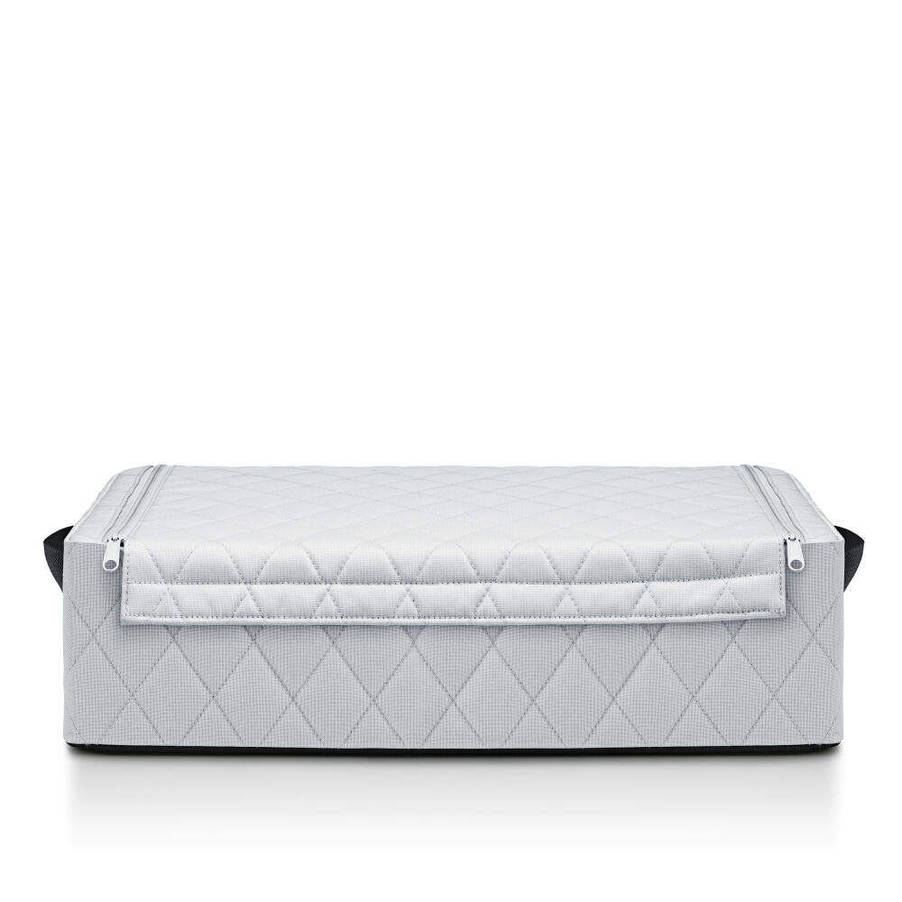 reisenthel storagebox low, Aufbewahrungsbox, Recycling-Polyestergewebe, Rhombus Light Grey, 35 L, FV7060