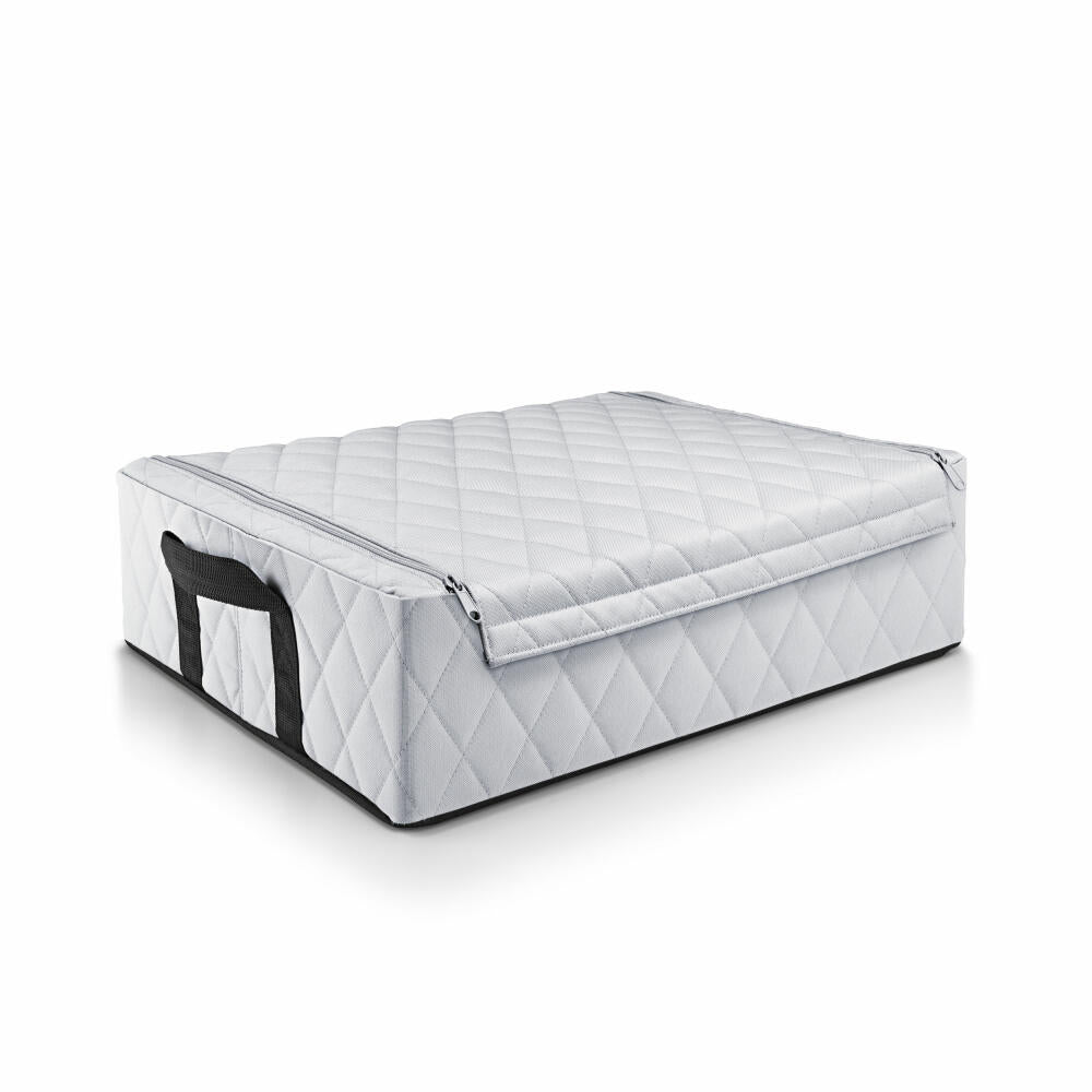 reisenthel storagebox low, Aufbewahrungsbox, Recycling-Polyestergewebe, Rhombus Light Grey, 35 L, FV7060