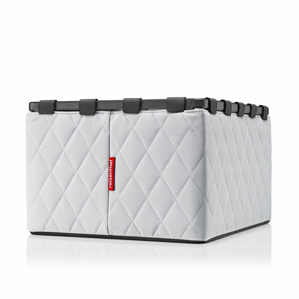 reisenthel framebox L, Aufbewahrungsbox, Recycling-Polyestergewebe, Frame Rhombus Light Grey, 27 L, XH7062