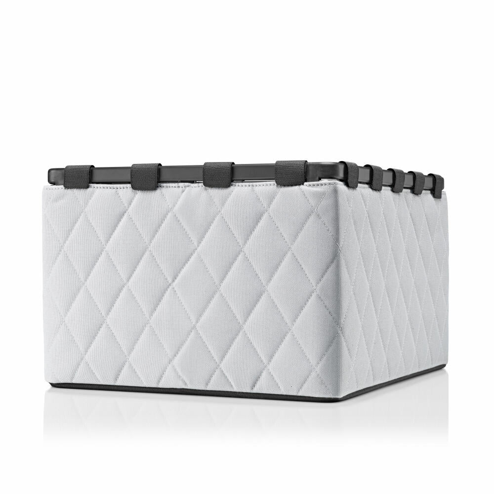 reisenthel framebox L, Aufbewahrungsbox, Recycling-Polyestergewebe, Frame Rhombus Light Grey, 27 L, XH7062