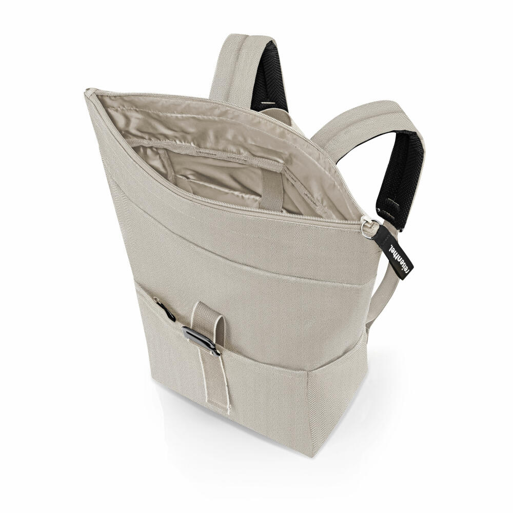 reisenthel rolltop backpack, rolltop backpack, Herringbone Sand, 22 L, EK6049