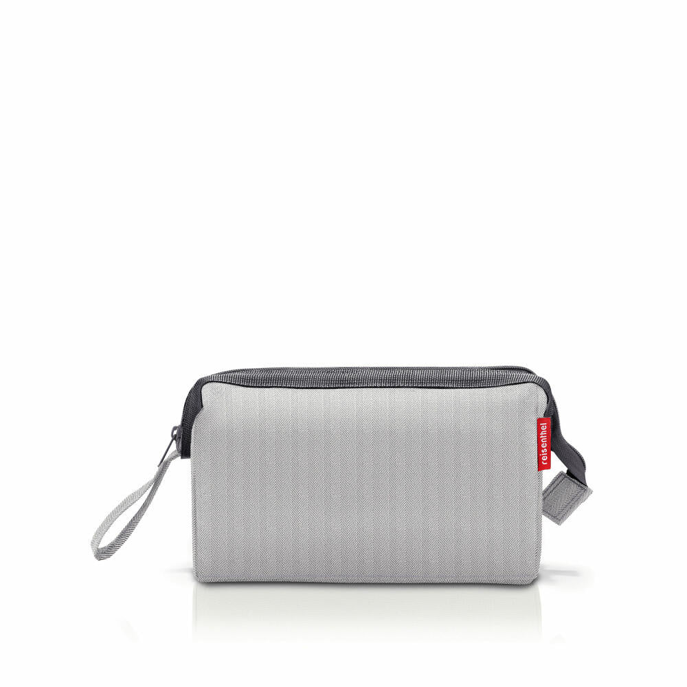 reisenthel travelcosmetic, beauty case, toiletry bag, toiletry bag, cosmetic bag, Herringbone Grey, 4 L, WC7074