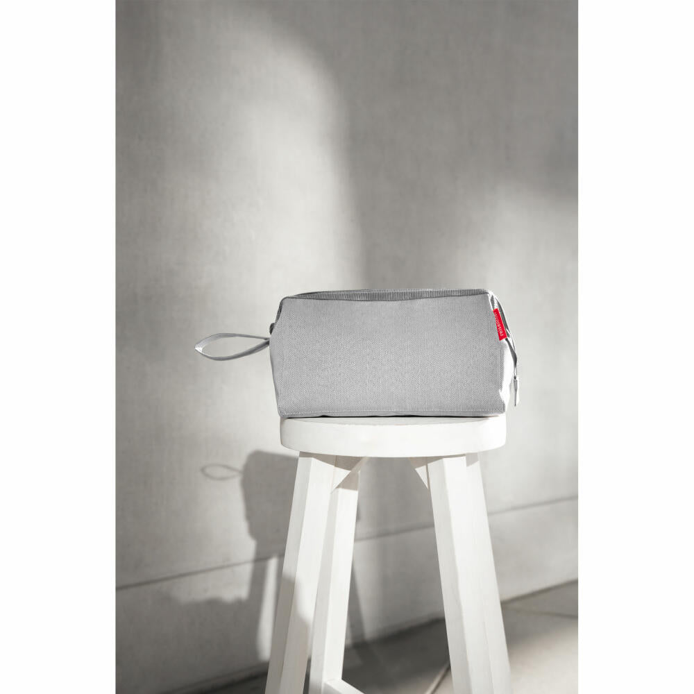 reisenthel travelcosmetic, beauty case, toiletry bag, toiletry bag, cosmetic bag, Herringbone Grey, 4 L, WC7074