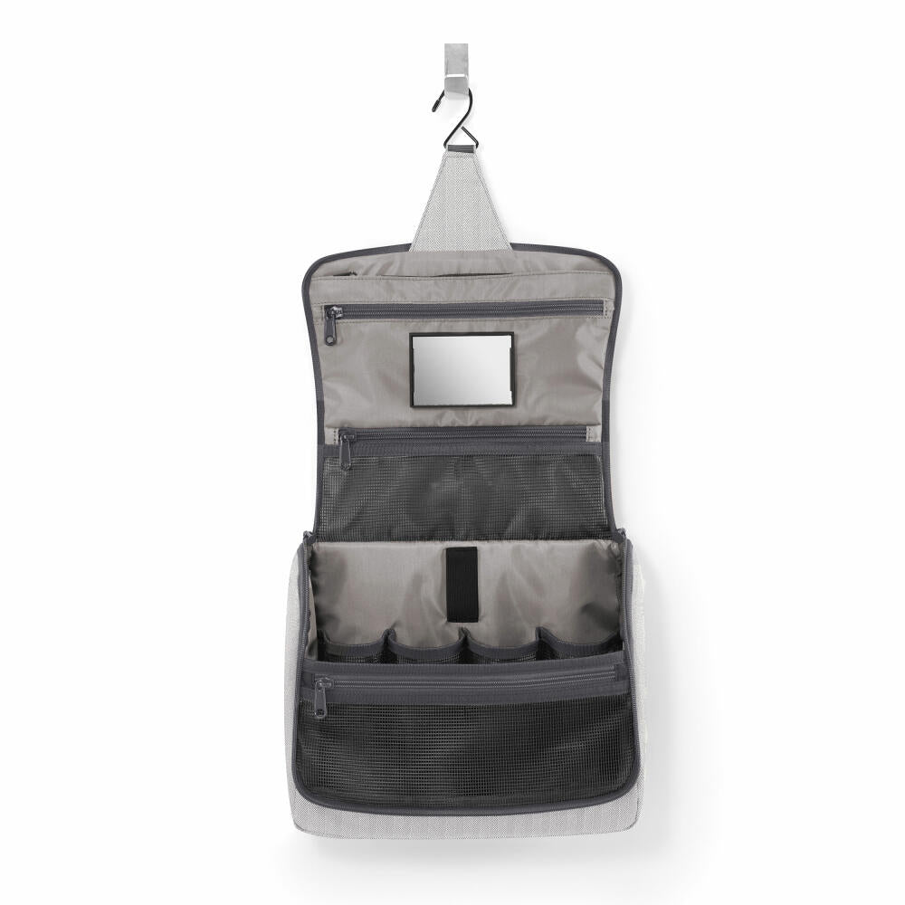reisenthel toiletbag XL, toiletry bag, cosmetic bag, toiletry bag, Herringbone Grey, 4 L, WO7074