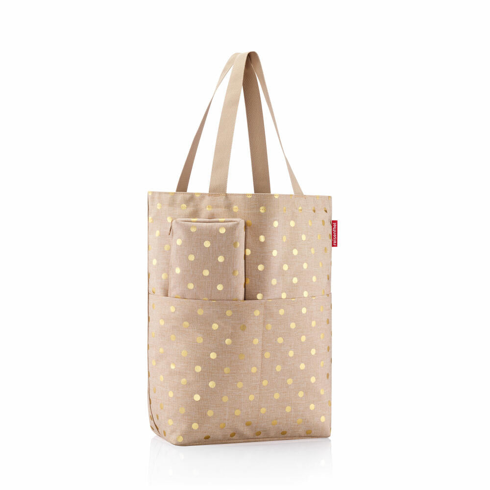reisenthel cityshopper 2 set #1, 2-tlg., Tragetasche, Tasche, pocketcase, Metallic Dots Coffee, 25 L, ZD6050