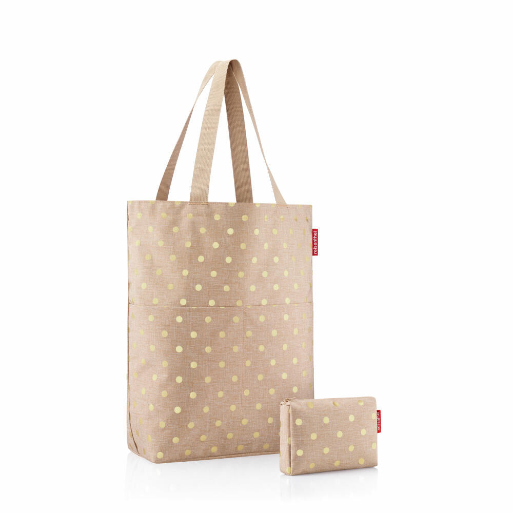 reisenthel cityshopper 2 set #1, 2-tlg., Tragetasche, Tasche, pocketcase, Metallic Dots Coffee, 25 L, ZD6050